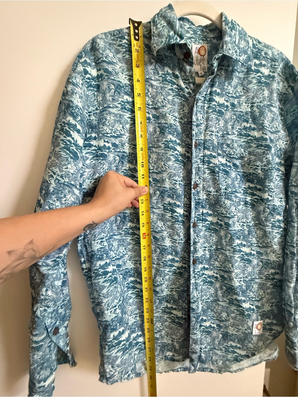 ALOHA MARINA Lanikai Linen Blend Shirt Small - Picture 4 of 10